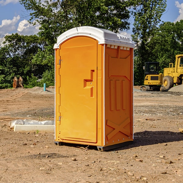 do you offer hand sanitizer dispensers inside the portable restrooms in Bertram